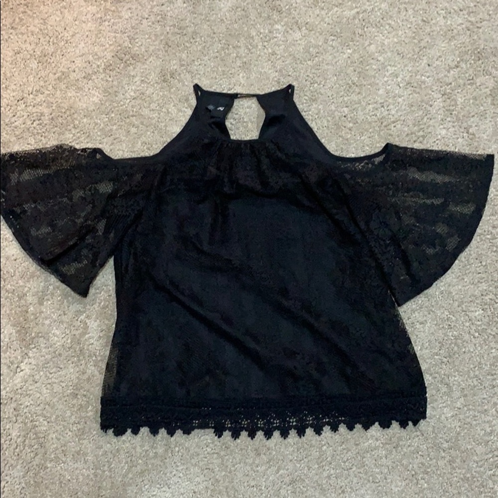 Black Short Sleeve Blouse